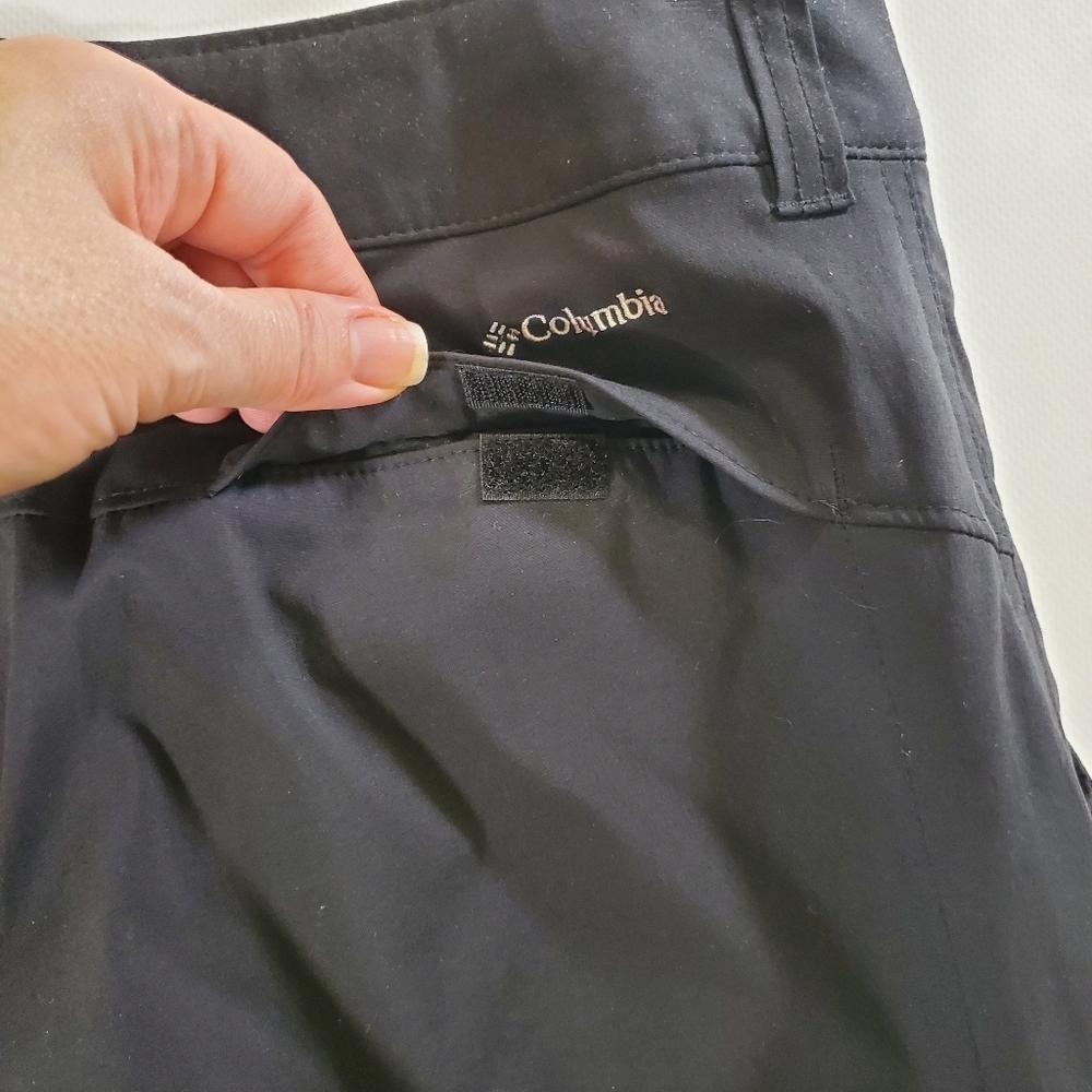 2416 * Columbia Hiking Oudoor Capri Pants Black Size 2 - Picture 8 of 16